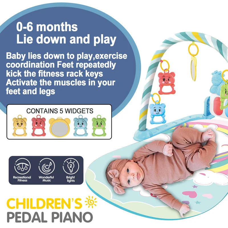 Baby Play Gym Mat with Piano