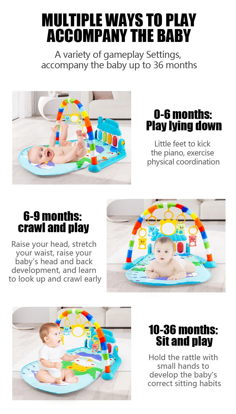 Baby Play Gym Mat with Piano