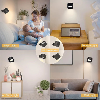 LED Wall Lights Wireless Nights Light and Bedside light