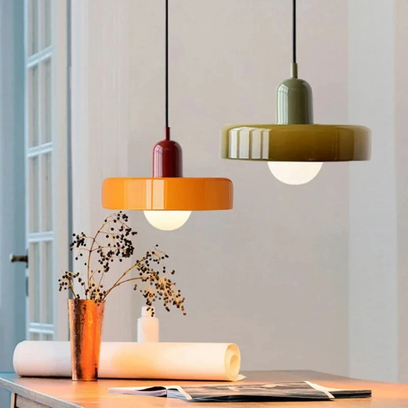 Nordic Retro Glass Pendant Light Colors
