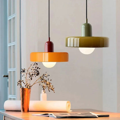 Nordic Retro Glass Pendant Light Colors