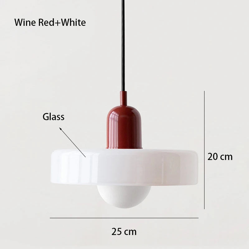 Nordic Retro Glass Pendant Light White Colors