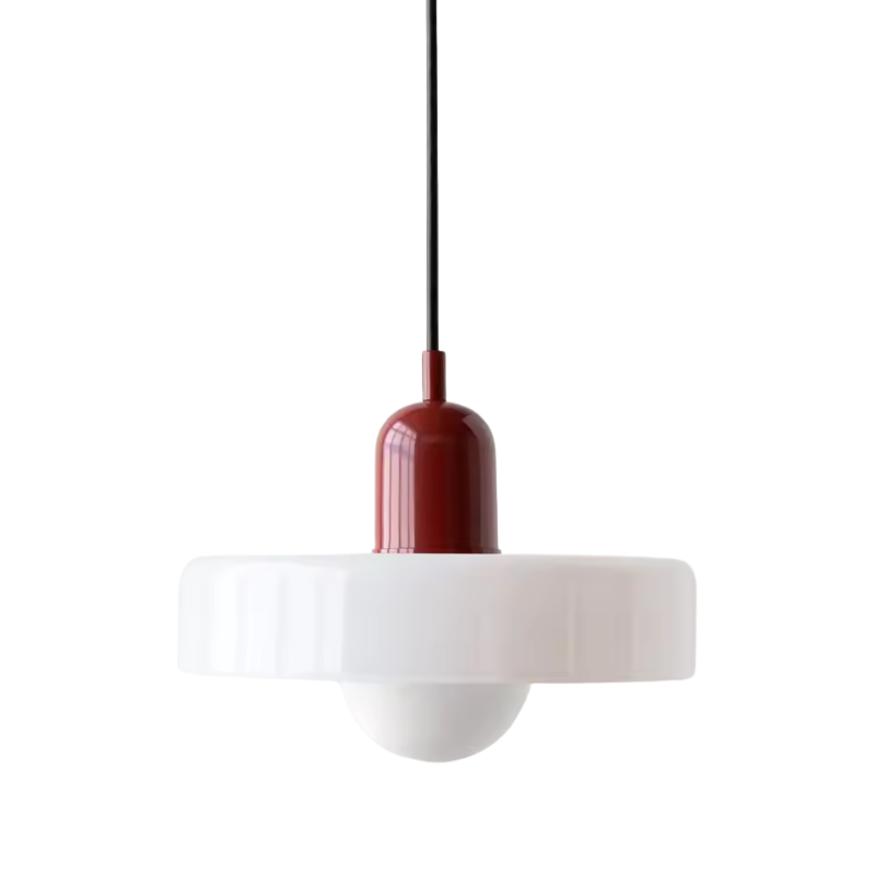 Nordic Retro Glass Pendant Light white and Red Wine