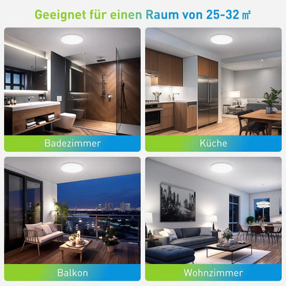 Modern LED Ceiling Light – Round Flush Mount for Kitchen & Home