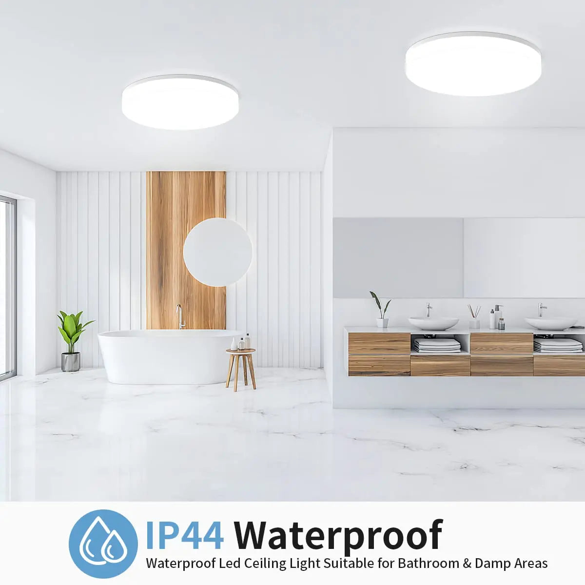 Modern LED Ceiling Light – Round Flush Mount for Kitchen & Home