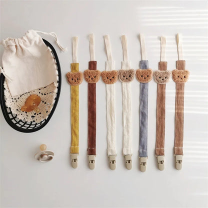 Bear Baby Pacifier Chain Clips