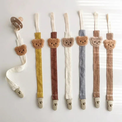 Bear Baby Pacifier Chain Clips