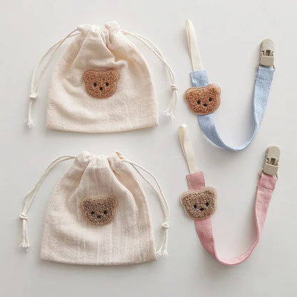 Bear Baby Pacifier Chain Clips