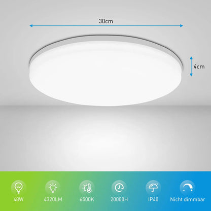 Modern LED Ceiling Light – Round Flush Mount for Kitchen & Home