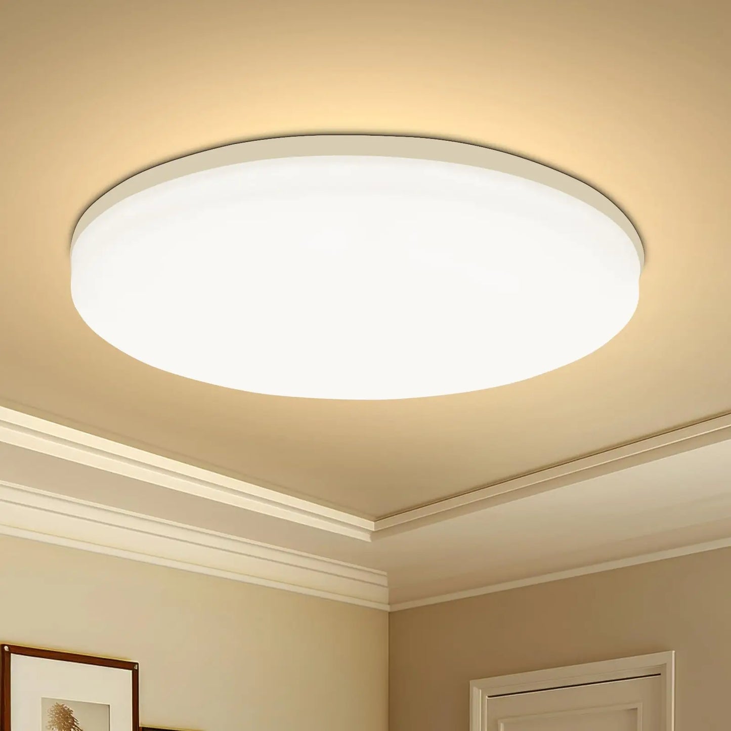 Modern LED Ceiling Light – Round Flush Mount for Kitchen & Home