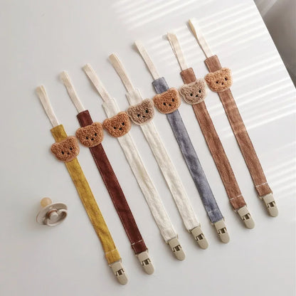 Bear Baby Pacifier Chain Clips