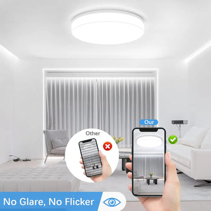 Modern LED Ceiling Light – Round Flush Mount for Kitchen & Home