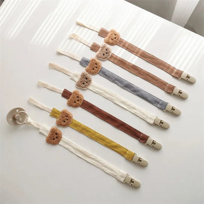 Bear Baby Pacifier Chain Clips