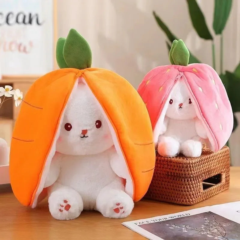 Strawberry and Carrot Bunny Orange and Rose Color