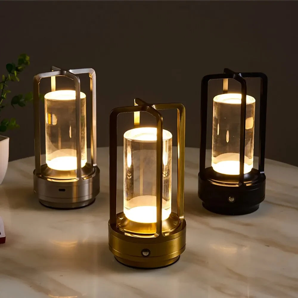 Led Cordless Table Lamp Industrial Style Desk Lamps Outdoor Camping Atmosphere Light Restaurant Creative beside Night Lights